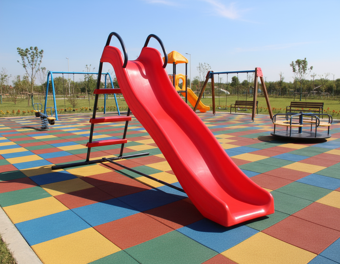 נדנדות ומגלשות לחצר.