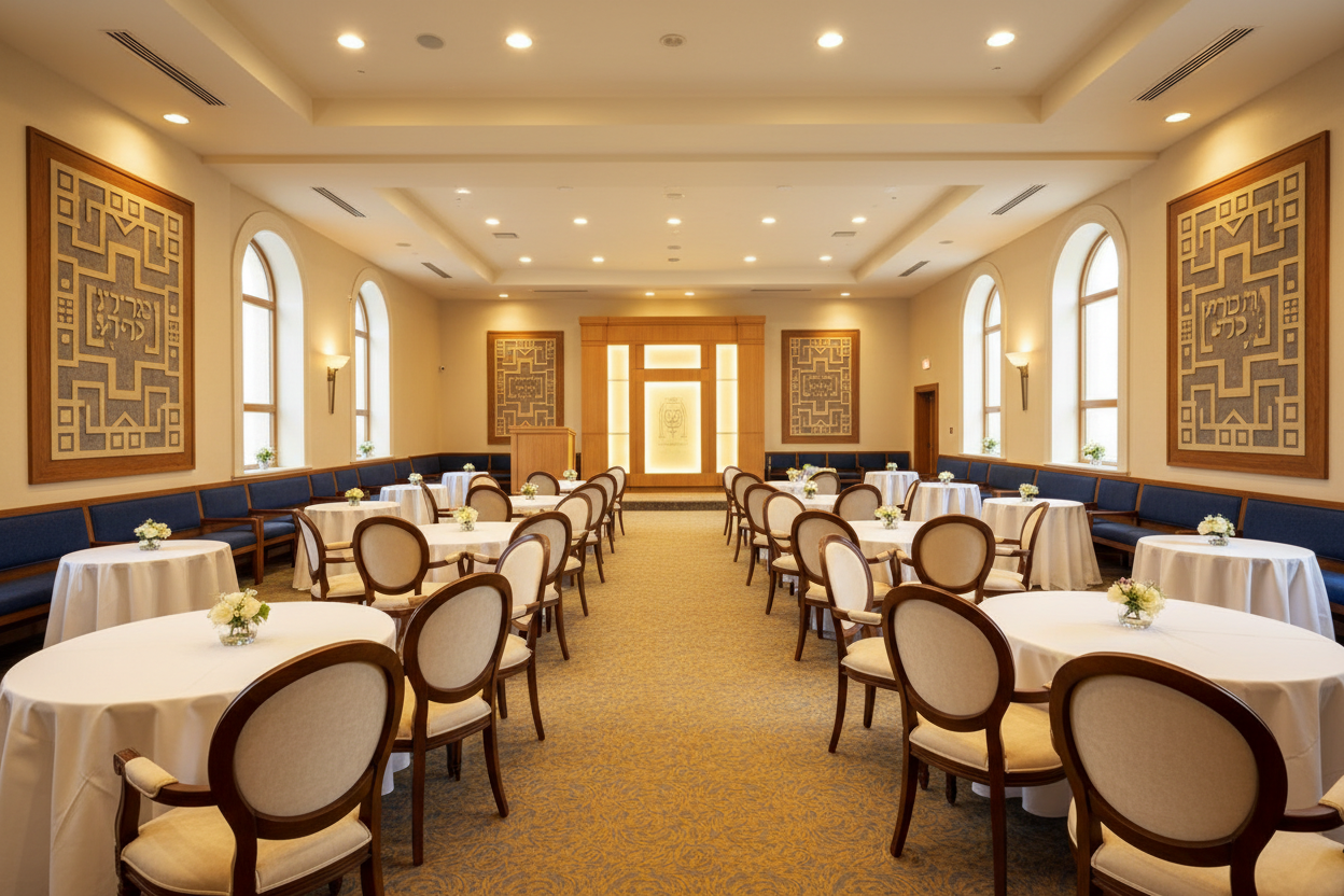 ריהוט לאולמות אירועים ובתי כנסת