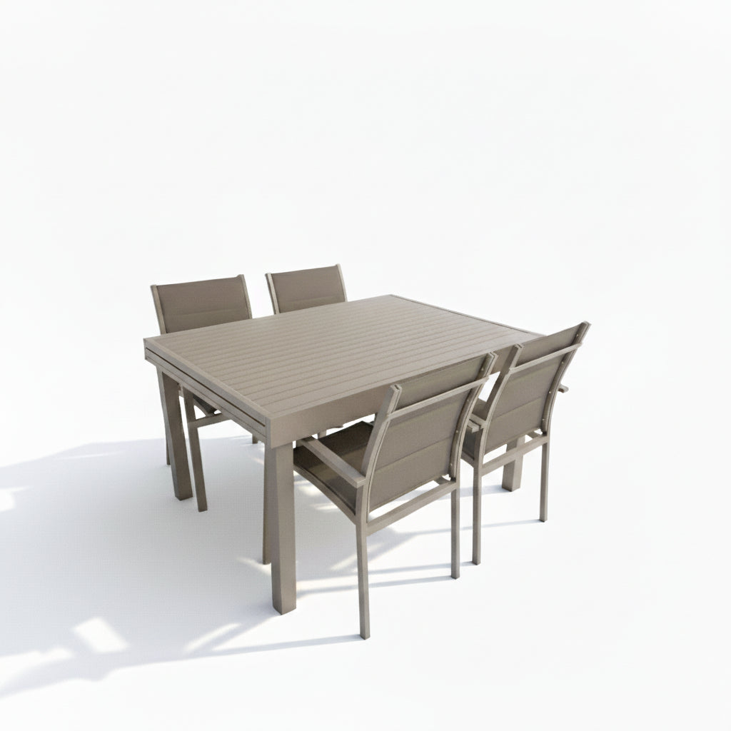 שולחן גינה נפתח 100% אלומיניום 135*100