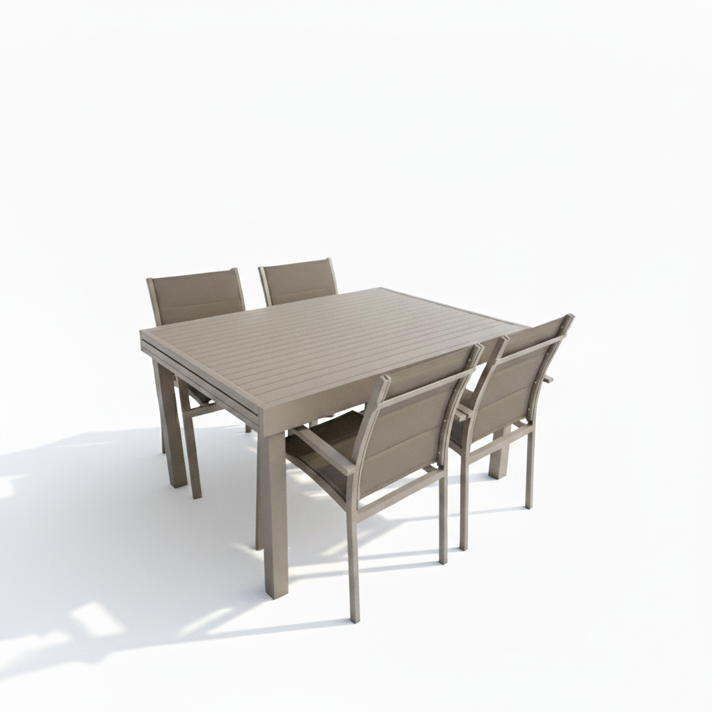 שולחן גינה נפתח 100% אלומיניום 135*100