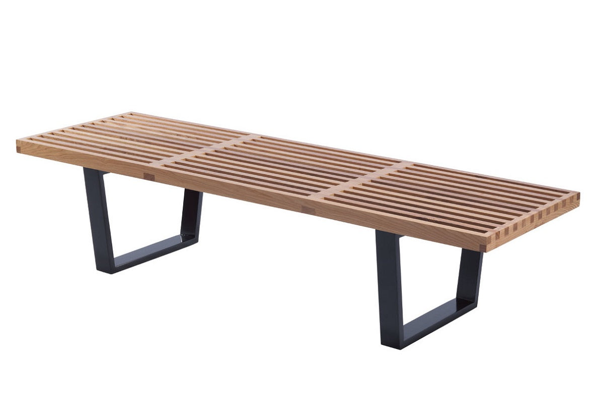 רגל מתכת שחורה מושב עץ טבעי דגם 38840 | המבורגר ברוס