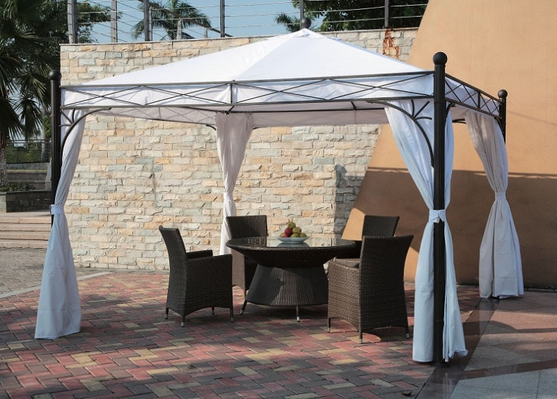 גזיבו לחצר מאלומיניום 3.5X3.5 דגם 77265 | המבורגר ברוס