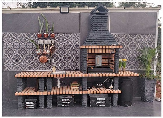 גריל אבן עם יחידת כיור דגם 6635 | המבורגר ברוס