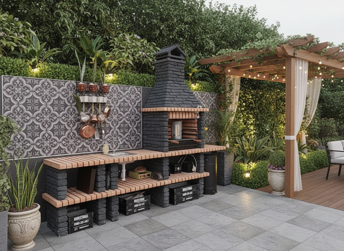 גריל אבן עם יחידת כיור דגם 6635