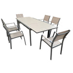 שולחן אלומיניום כולל 6 כיסאות 7012 | המבורגר ברוס