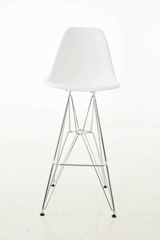 כיסא בר איכותי שלד ניקל מושב פלסטיק 17497 | המבורגר ברוס