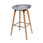 כסא בר משענת קטנה רגלי עץ 551113 | המבורגר ברוס