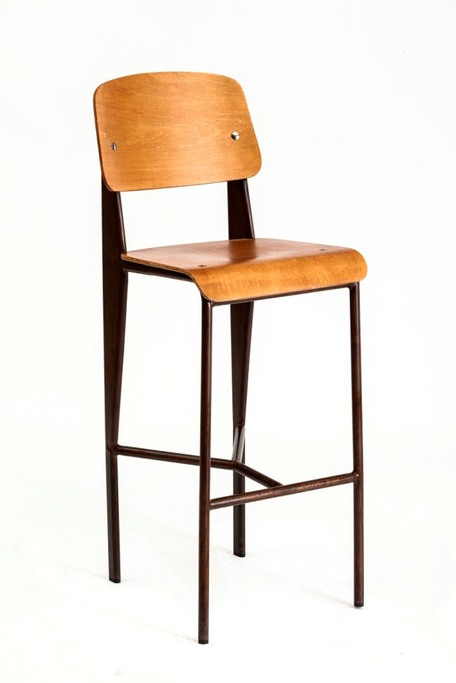 כיסא בר מעץ בשילוב במתכת 56767 | המבורגר ברוס
