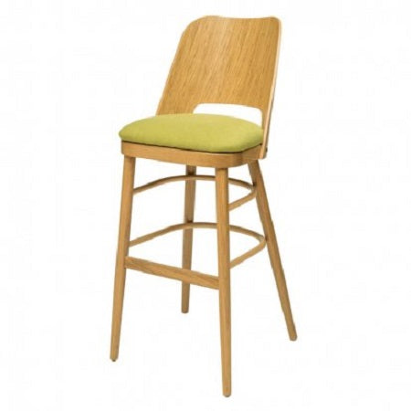 כסא בר מעץ אלון 97429856 | המבורגר ברוס