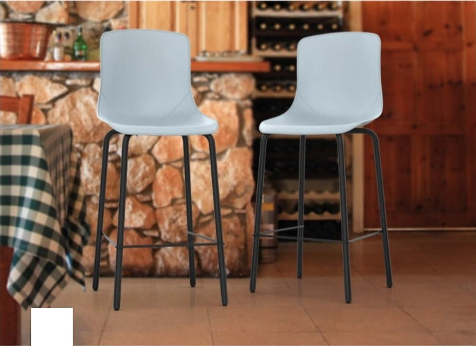 כיסא בר מפלסטיק עם רגל מתכת איכותי נוח יציב ויפה 7005 | המבורגר ברוס