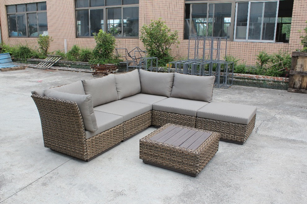 סט סלוני פינתי ראטן חלקים דגם 8487 | המבורגר ברוס