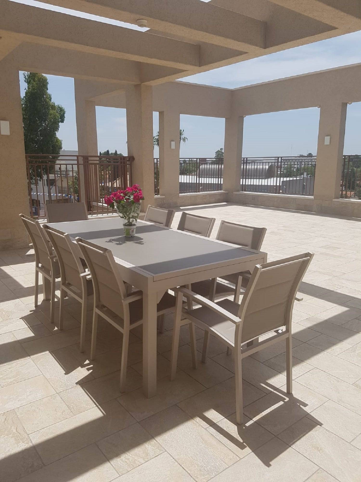 שולחן אלומיניום לגינה4532186 | המבורגר ברוס