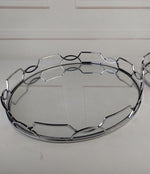 מגש דקורטיבי גדול כסף 634 | המבורגר ברוס