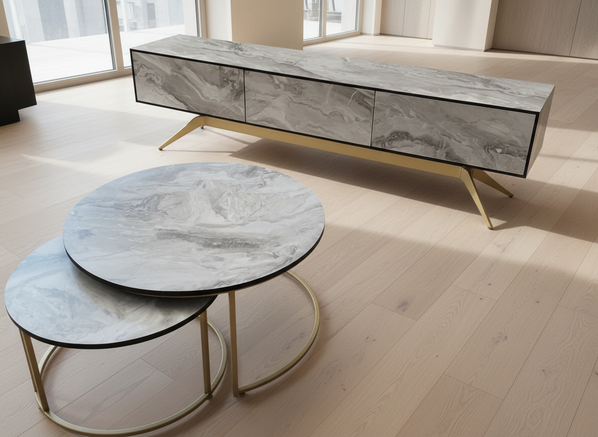 מזנון וזוג שולחנות דגם 828