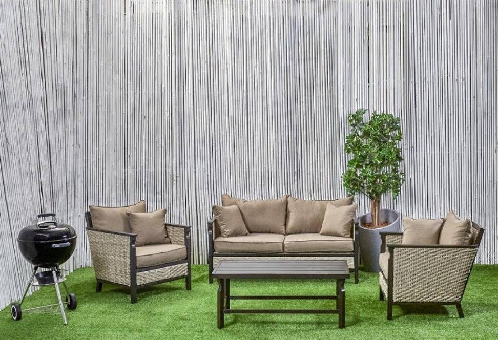 מערכת ישיבה דו מושבית לגינה ראטן סינטטי 95858 | המבורגר ברוס