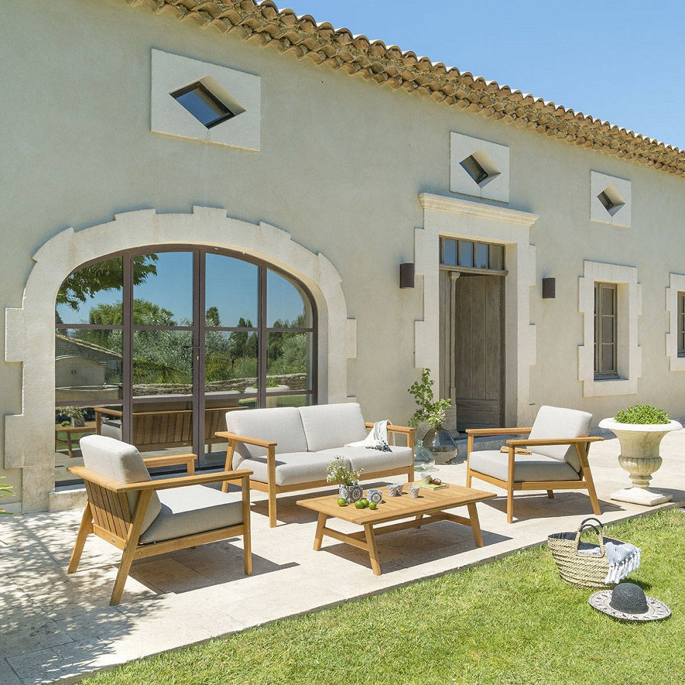 מערכת ישיבה לגינה מעץ דגם 555445 | המבורגר ברוס