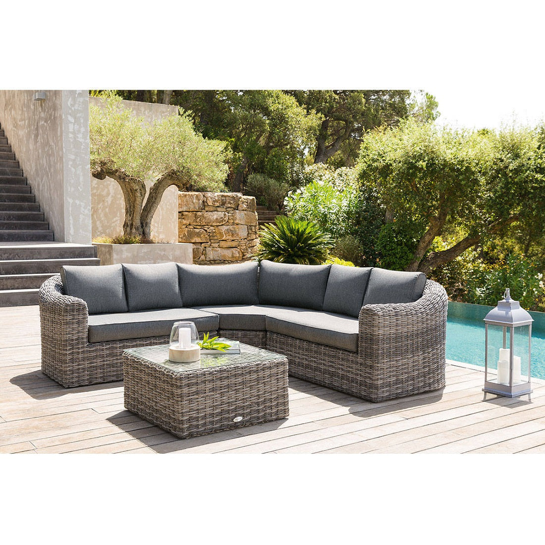 מערכת ישיבה מעוגלת פינתית 111855 | המבורגר ברוס