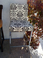 דגם כיסא בר אוד ריפוד עבה במושב ,מרופד בגב גם מאחורה ריפוד מלא | המבורגר ברוס