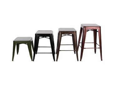 דגם כיסא בר ממתכת חנני בצבע אבקה בתנור | המבורגר ברוס