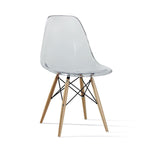 דגם כסא שקוף שלוב עץ לפינת אוכל 555444545 | המבורגר ברוס