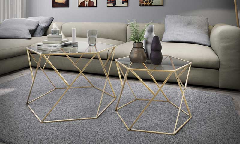 זוג שולחנות מעוצבים דגם רומני 7410 | המבורגר ברוס