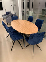 שולחן לפינת אוכל נפתח אליפסה 200מטר גודי +6 כיסאות 24121 | המבורגר ברוס