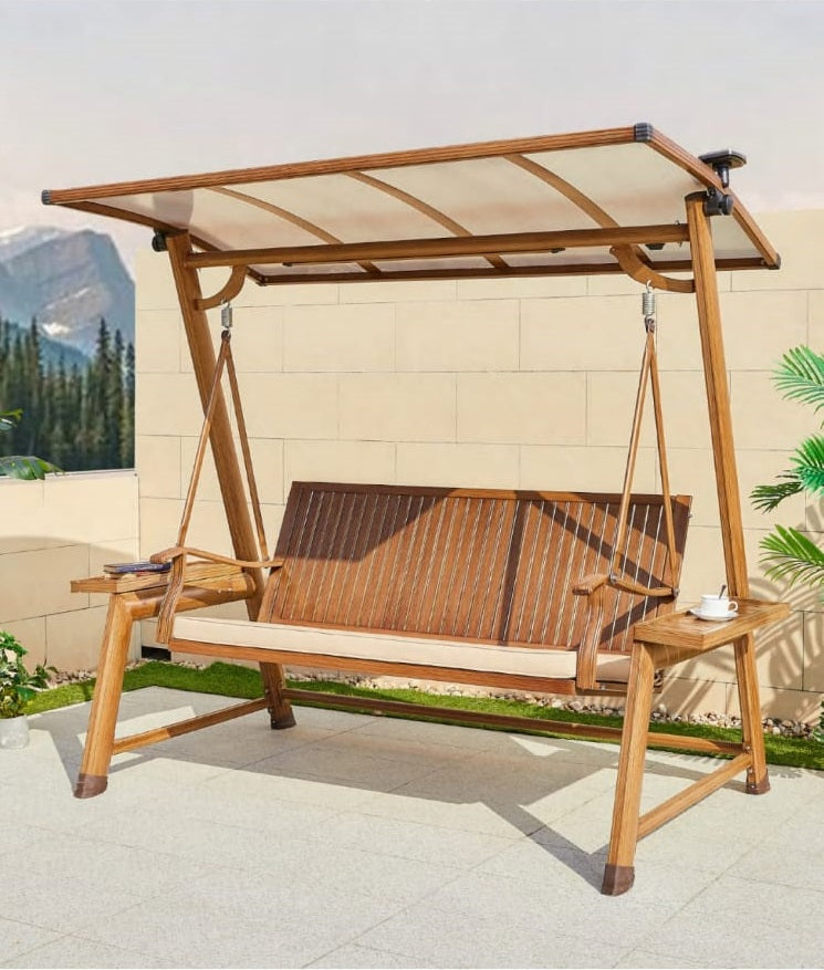 נדנדה דו מושבית איכותית ביותר עם גגון 8830 (יש גם תלת) | המבורגר ברוס