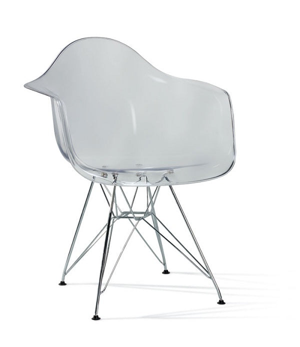 כיסא פלסטיק רגלי מתכת לפינת אוכל/אורח 53523 | המבורגר ברוס