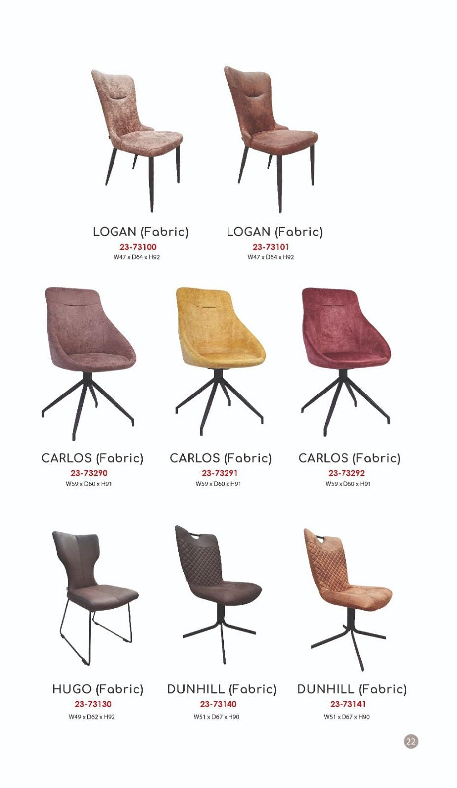 כיסאות מרופדים דגם 8849 | המבורגר ברוס