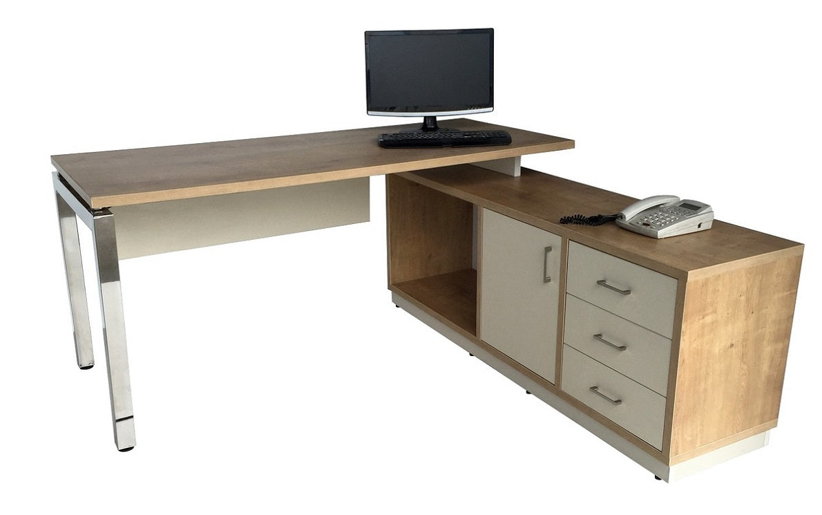 מערכת משרד הכולל שולחן 70*160 + שלוחה דגם 033 | המבורגר ברוס