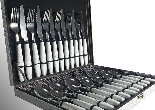 סט סכום כסף דמוי שיש לבן 475024 | המבורגר ברוס