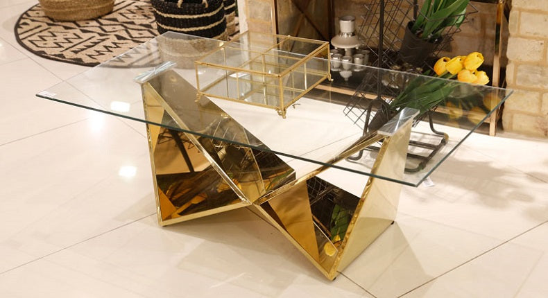 שולחן זכוכית נירוסטה דגם 7773 | המבורגר ברוס