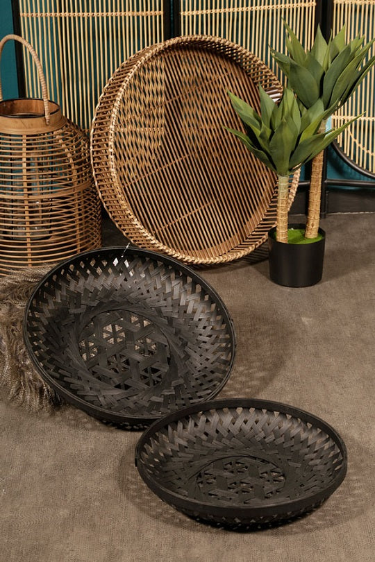 זוג סלסלות במבוק לשולחן 7365 | המבורגר ברוס