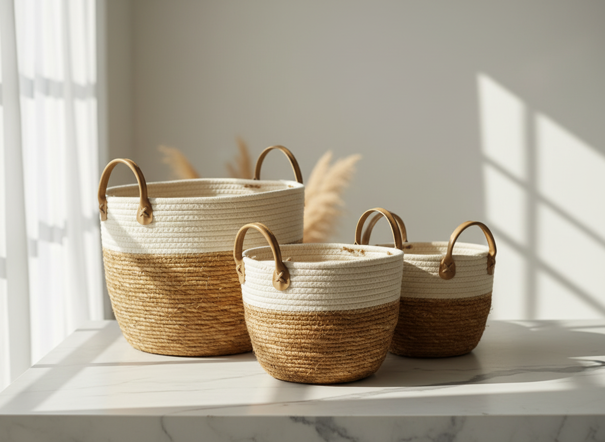 סט סלסלות קש 989