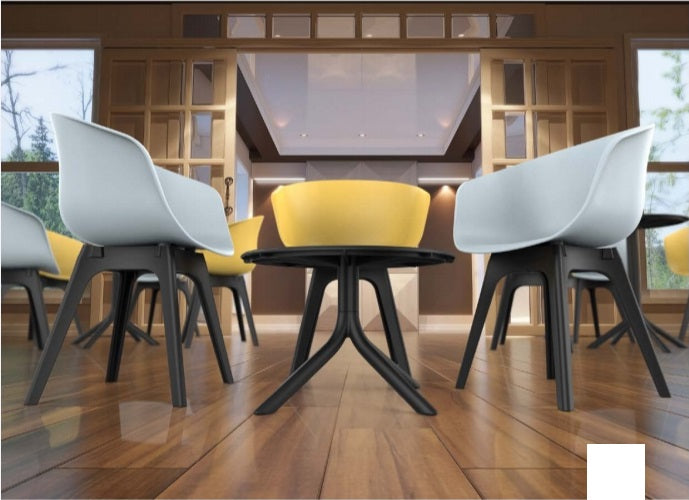 כיסא לפינת אוכל מפלסטיק עם רגלי פלסטיק איכותי ונוח במיוחד 7120 | המבורגר ברוס