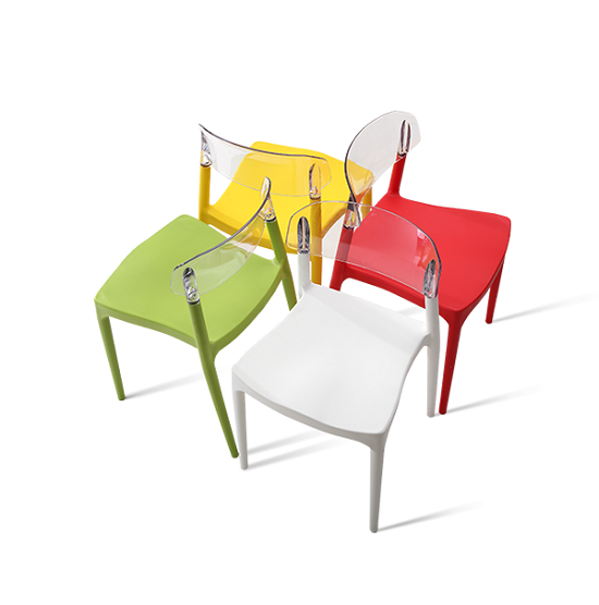 כסא פלסטיק שקוף לפינת אוכל 15947 | המבורגר ברוס