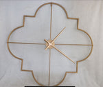 שעון קיר זהב פרח 00232 | המבורגר ברוס