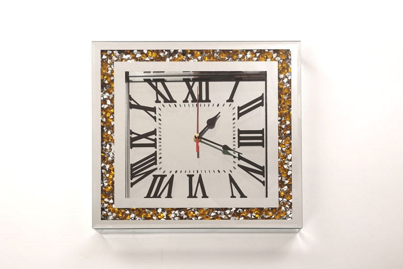 שעון קיר קריסטל מרובע 78765 | המבורגר ברוס