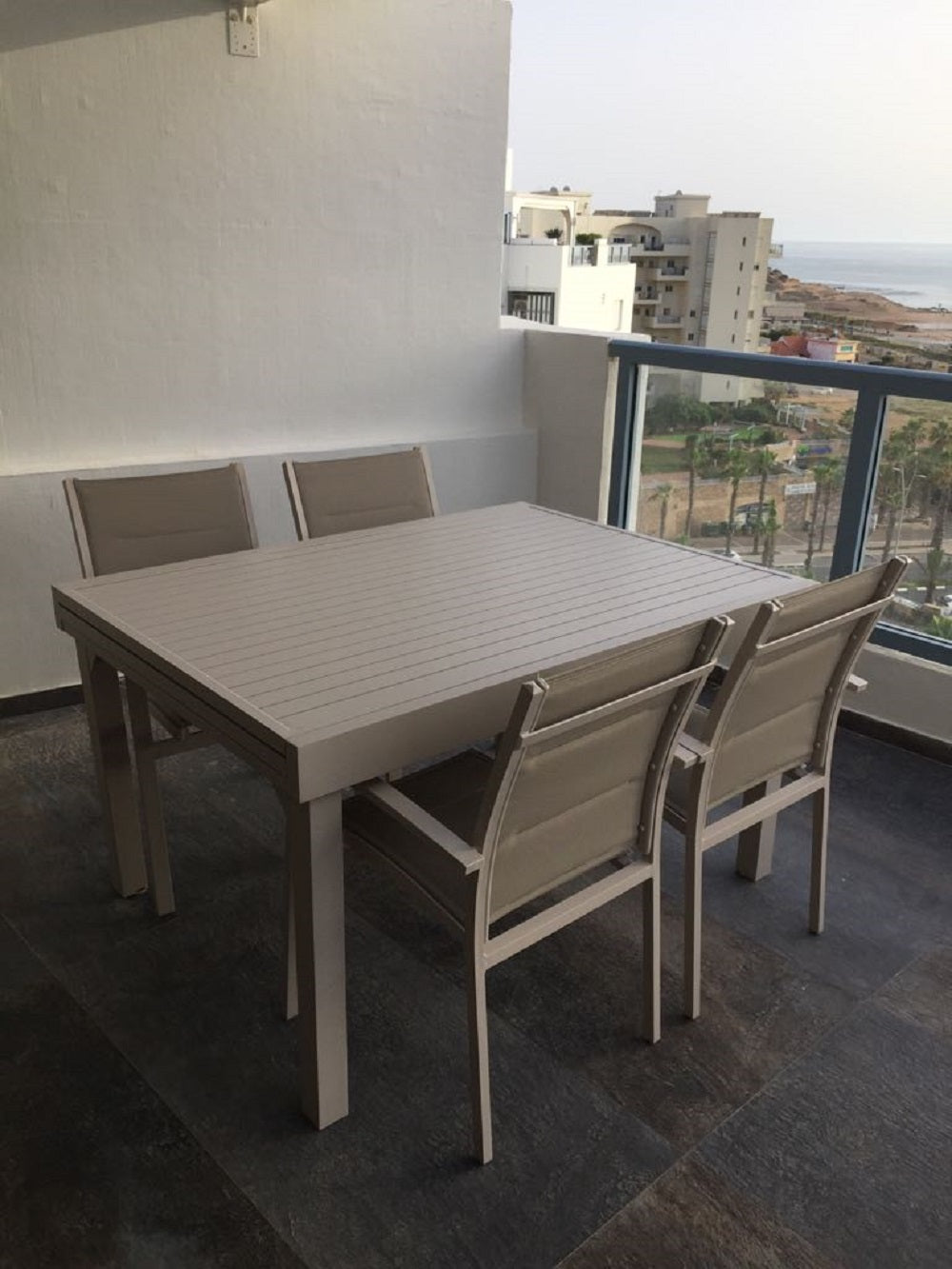 שולחן גינה נפתח 100% אלומיניום 135*100