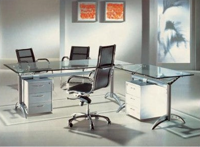 דגם שולחן מנהלים מזכוכית