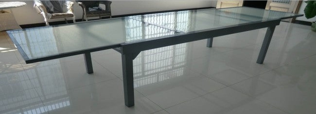 דגם שולחן גינה נפתח אלומיניום ענק 2.00*1.00 ל3.20 | המבורגר ברוס