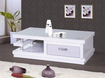 דגם שולחן קפה סלונים B-02 לבן | המבורגר ברוס