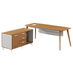 מערכת מנהלים עץ טבעי: שולחנות מנהלים מעוצבים | המבורגר ברוס