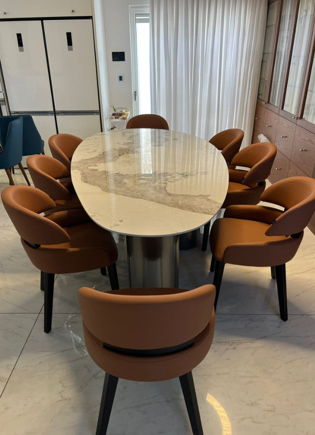 סט פינת אוכל אובלי דה לוקס | המבורגר ברוס