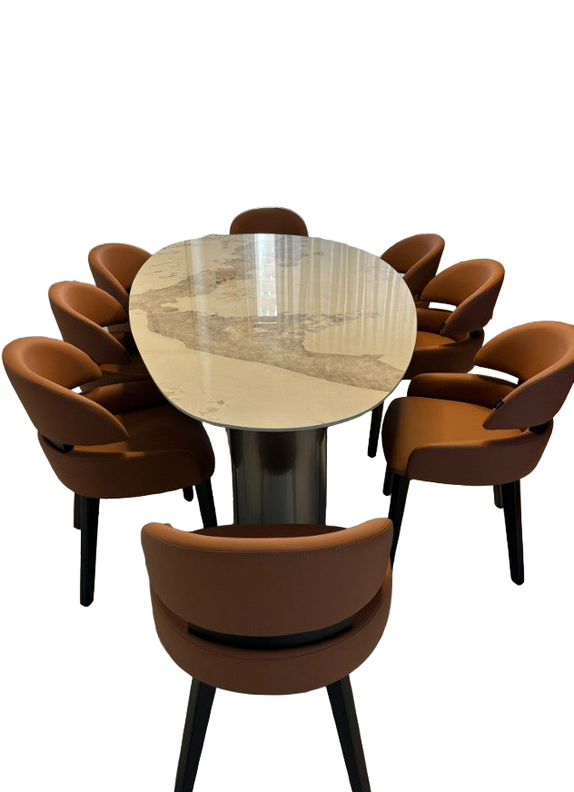 סט פינת אוכל אובלי דה לוקס