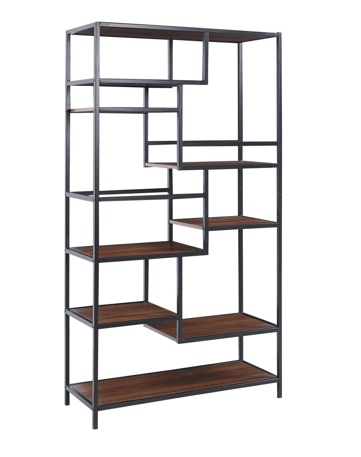 כוננית מדפים  שילוב מתכת ועץ | המבורגר ברוס