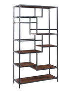 כוננית מדפים  שילוב מתכת ועץ | המבורגר ברוס