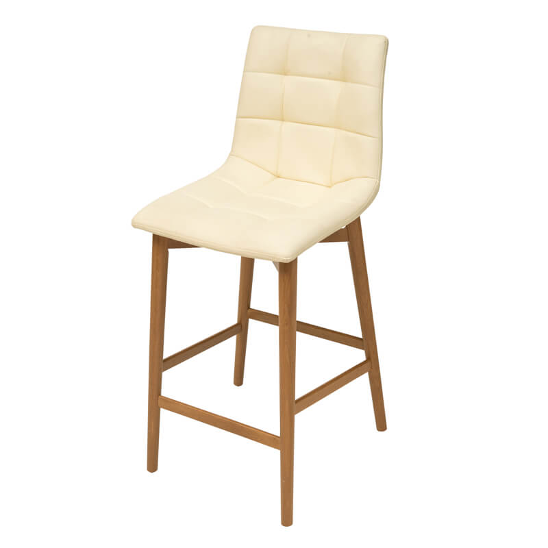 כיסא בר דניאל רגל מעץ | המבורגר ברוס