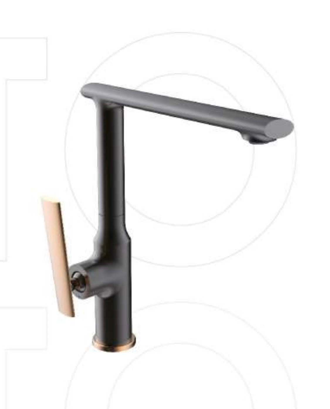 ברז פרח שחור יד מלבנית ברונזה | המבורגר ברוס