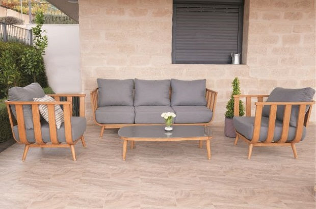 סט גינה תלת מושבי אלומיניום דמונ 6643 | המבורגר ברוס